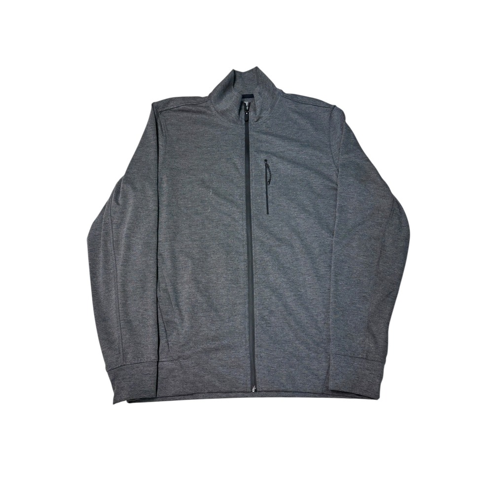 Mack Weldon Men's Heather Gray Full Zip Jacket Athletic Performance‎ Layer Large